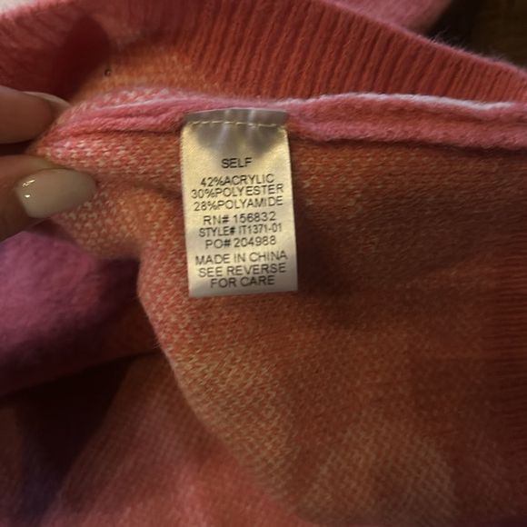 Oversized sweater pink and pearl embellished BiBi XL - Picture 6 of 7